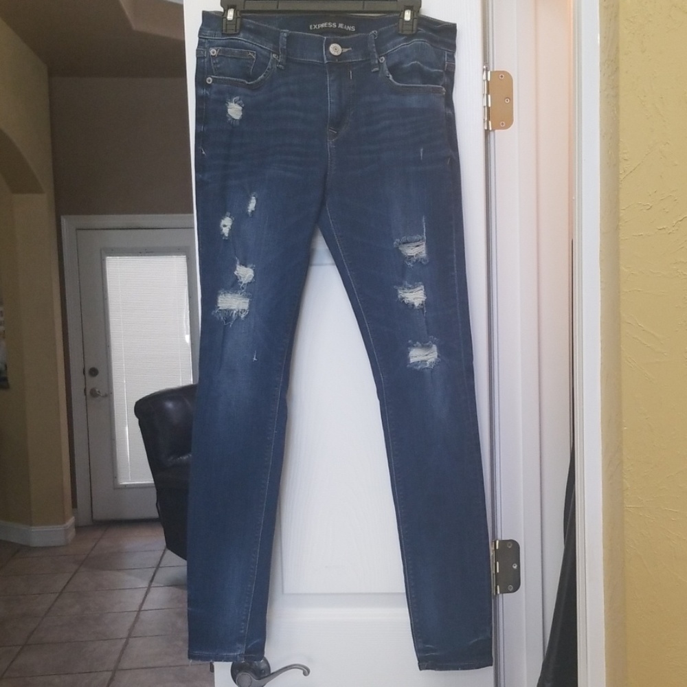 Express Dark Wash Midrise Jeggings Sz 8R